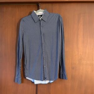 ButterCloth Navy Patterned Shirt